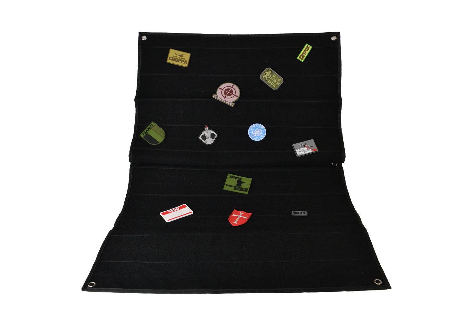 Patches Velcro - Surface Velcro - Pour mur - Tactique - Militaire -  Organiseur - Avec œillets - Noir (60 x 45 cm) : : Cuisine et Maison