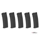 Specna Arms Boîte de 5 Chargeurs S-Mag 125 Bbs Pour M4 AEG (Noir)