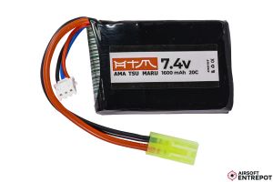 ATM Power Batterie LiPo 7,4V 1600mAh 20C Peq-15 (Tamiya Mini)