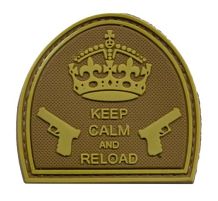 Patch Keep Calm And Reload Tan