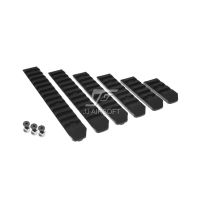 JJ Airsoft Set de 6 Rails Keymod Polymer (Black)