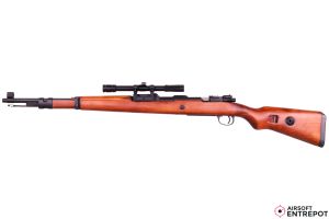 Snow Wolf Spring 98K with scope Real wood