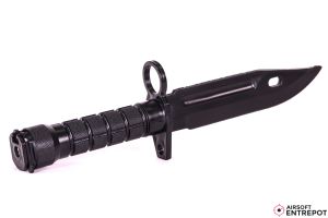 Airsoft Snow Wolf Couteau / Baïonnette M9 Phrobis III (Noir)