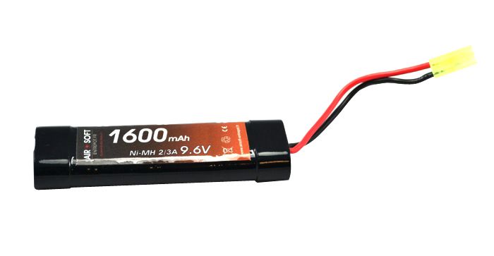 Airsoft Accessoire Airsoft Entrepot Batterie NiMH 9.6V 1600mAh (Tamiya Mini)