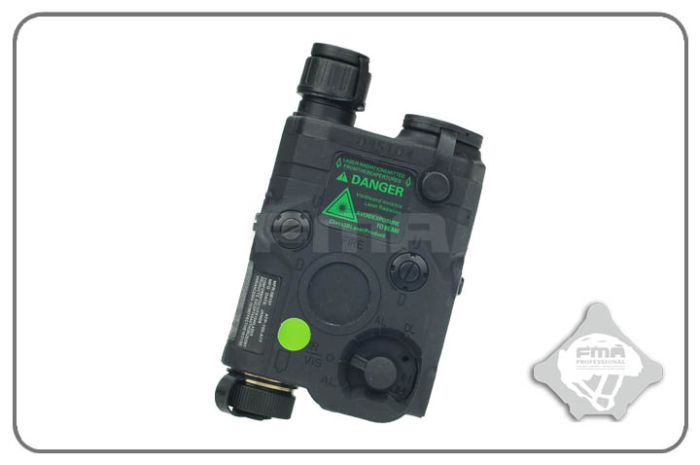 Airsoft Accessoire FMA PEQ-15 LED + Laser Vert (Noir)