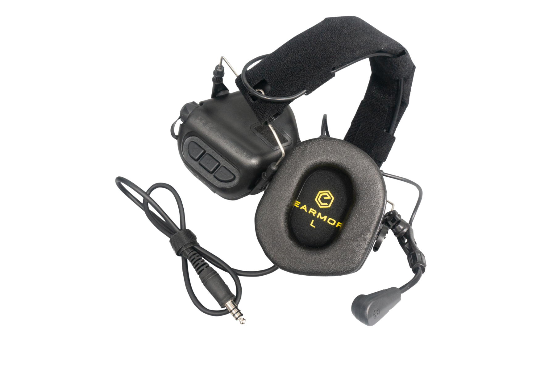 Casque De Communication Earmor M32 MOD3 – Protection Auditive Tactique Avec Réduction NRR22, Micro Détachable, Piles AAA, Pliable