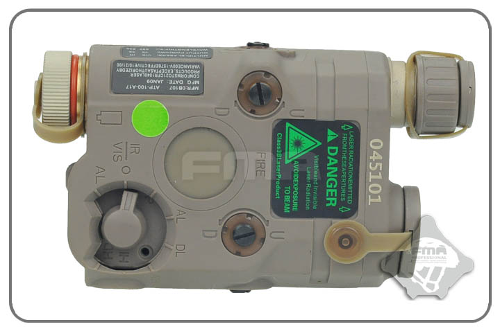 Airsoft Airsoft Accessoire FMA PEQ-15 LED + Laser Vert (DE)